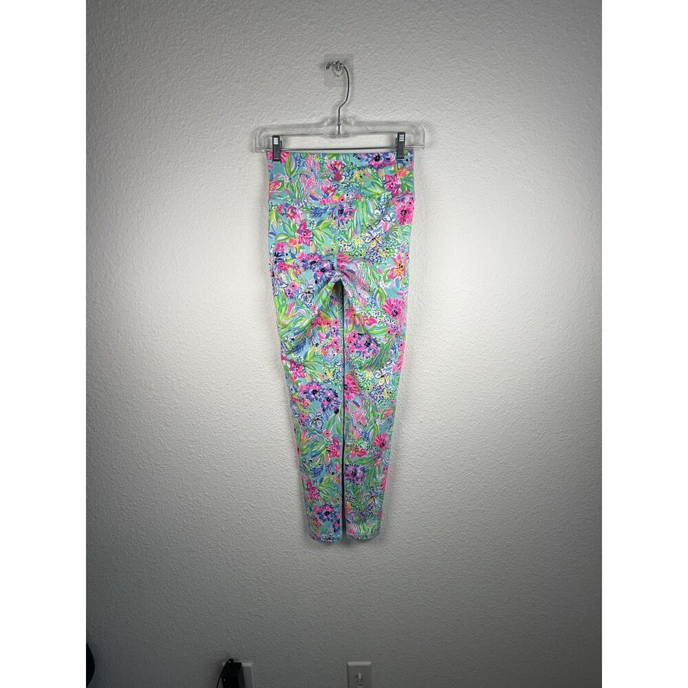 Lilly Pulitzer Luxletic Leggings Women XS Weekender High Rise Amalfi Blue Preppy